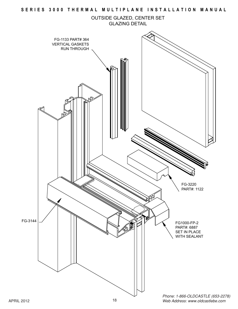 Centerset-osg-glazing | Oldcastle BuildingEnvelope 3000 Series Thermal MultiPlane User Manual | Page 18 / 55