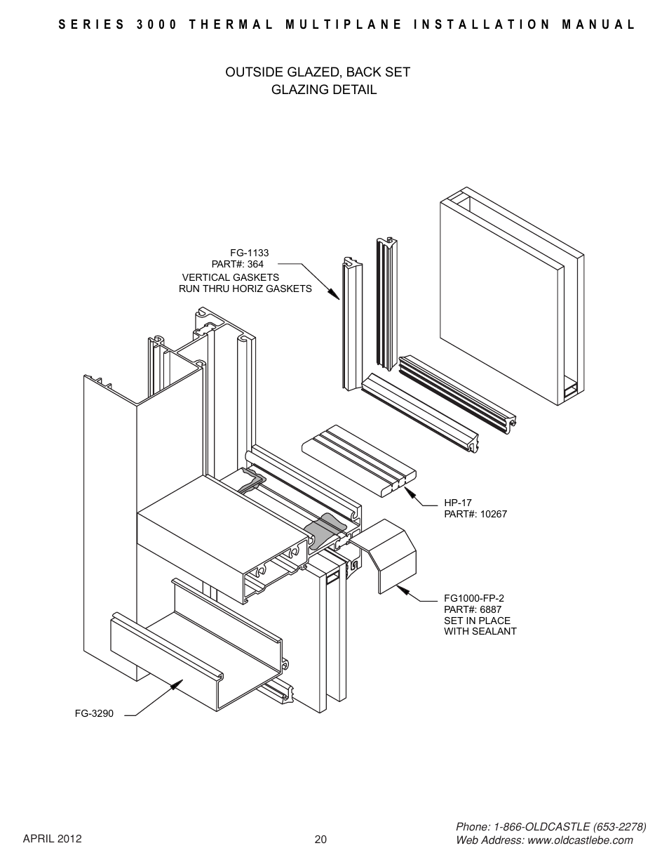 Backset-osg-glazing | Oldcastle BuildingEnvelope 3000 Series Thermal MultiPlane User Manual | Page 20 / 55