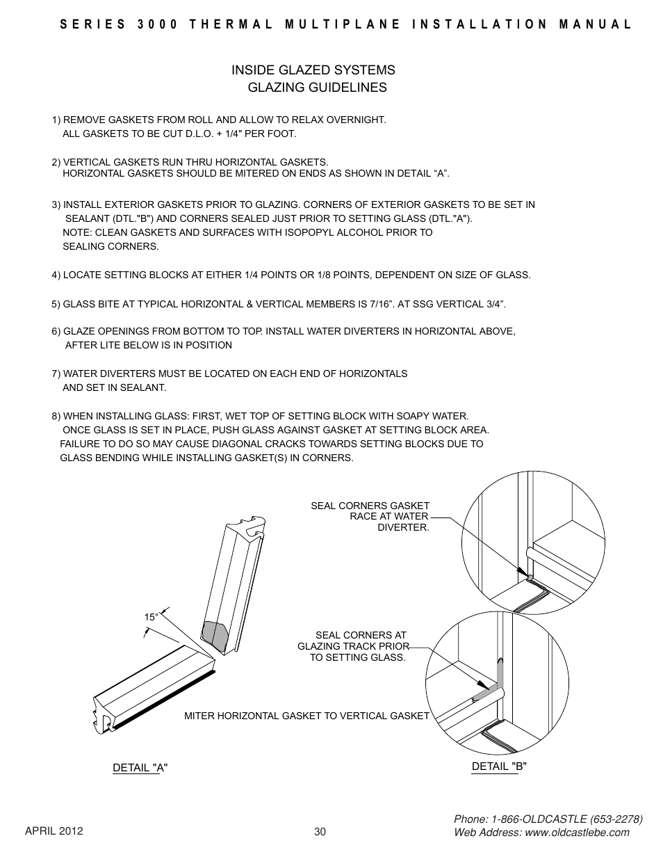 Isg-glazing-guidelines | Oldcastle BuildingEnvelope 3000 Series Thermal MultiPlane User Manual | Page 30 / 55