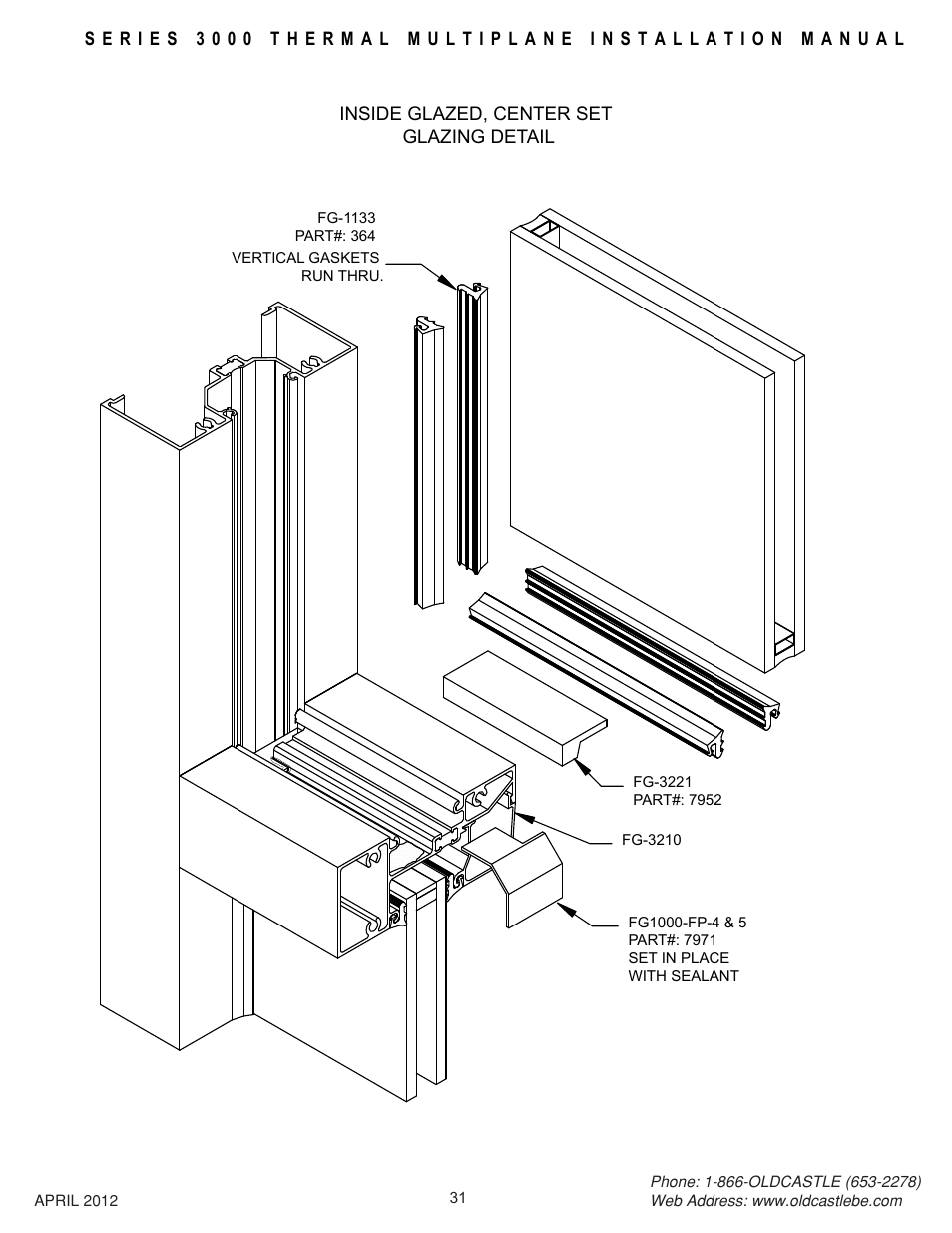 Centerset-isg-glazing | Oldcastle BuildingEnvelope 3000 Series Thermal MultiPlane User Manual | Page 31 / 55