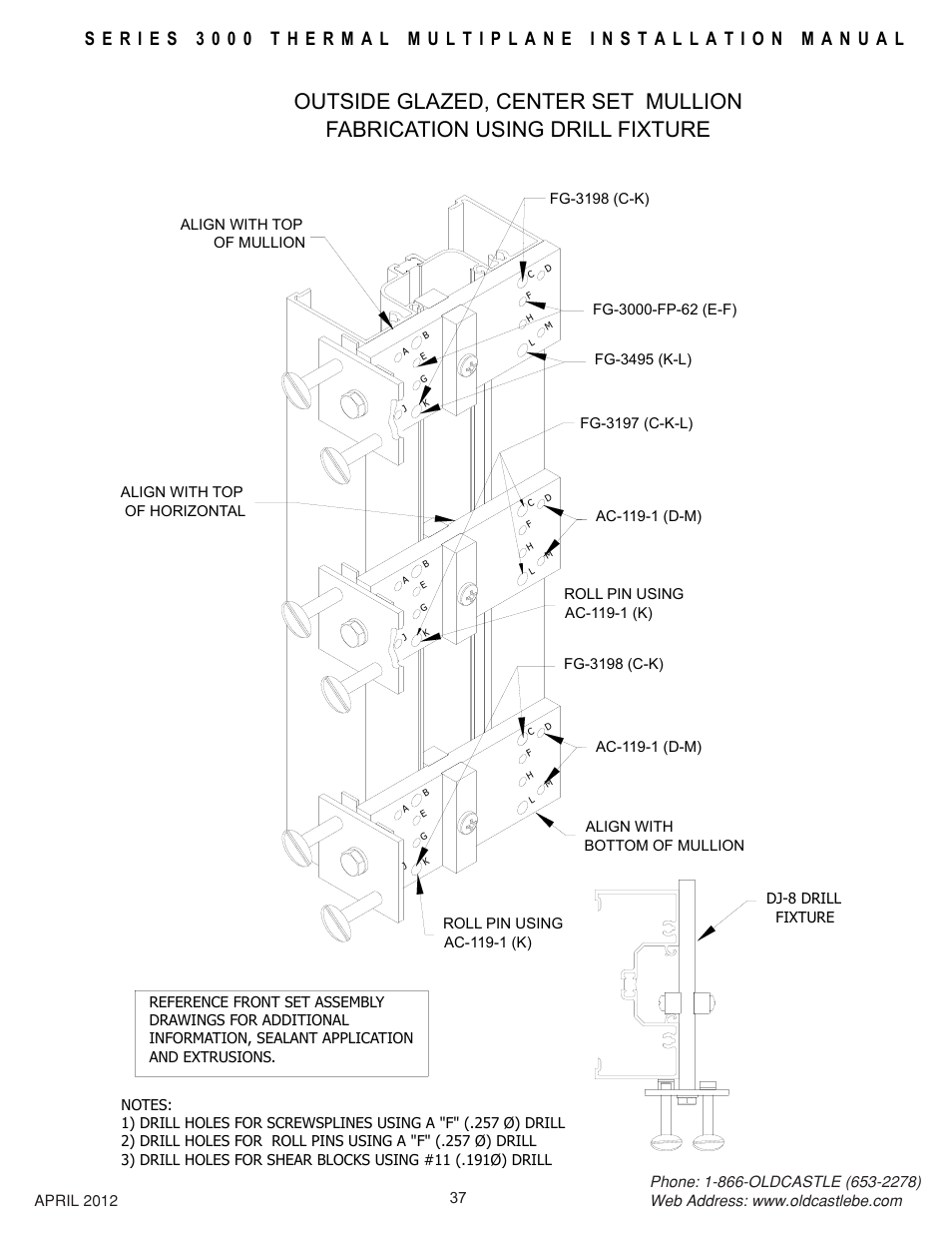 Centerset-osg-drill-jig | Oldcastle BuildingEnvelope 3000 Series Thermal MultiPlane User Manual | Page 37 / 55