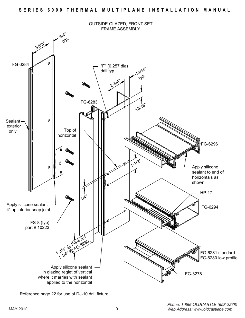 09_fs_frame_assembly_og | Oldcastle BuildingEnvelope 6000 Series Thermal MultiPlane User Manual | Page 10 / 34