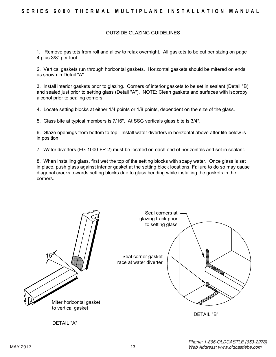 13_glazing_guidelines_og | Oldcastle BuildingEnvelope 6000 Series Thermal MultiPlane User Manual | Page 14 / 34