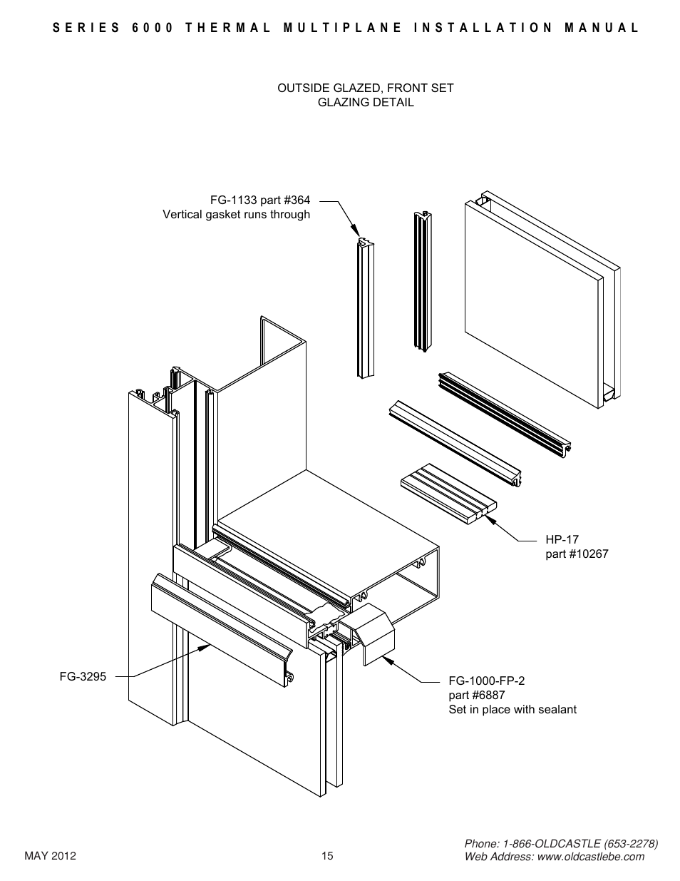 15_fs_glazing_detail_og | Oldcastle BuildingEnvelope 6000 Series Thermal MultiPlane User Manual | Page 16 / 34