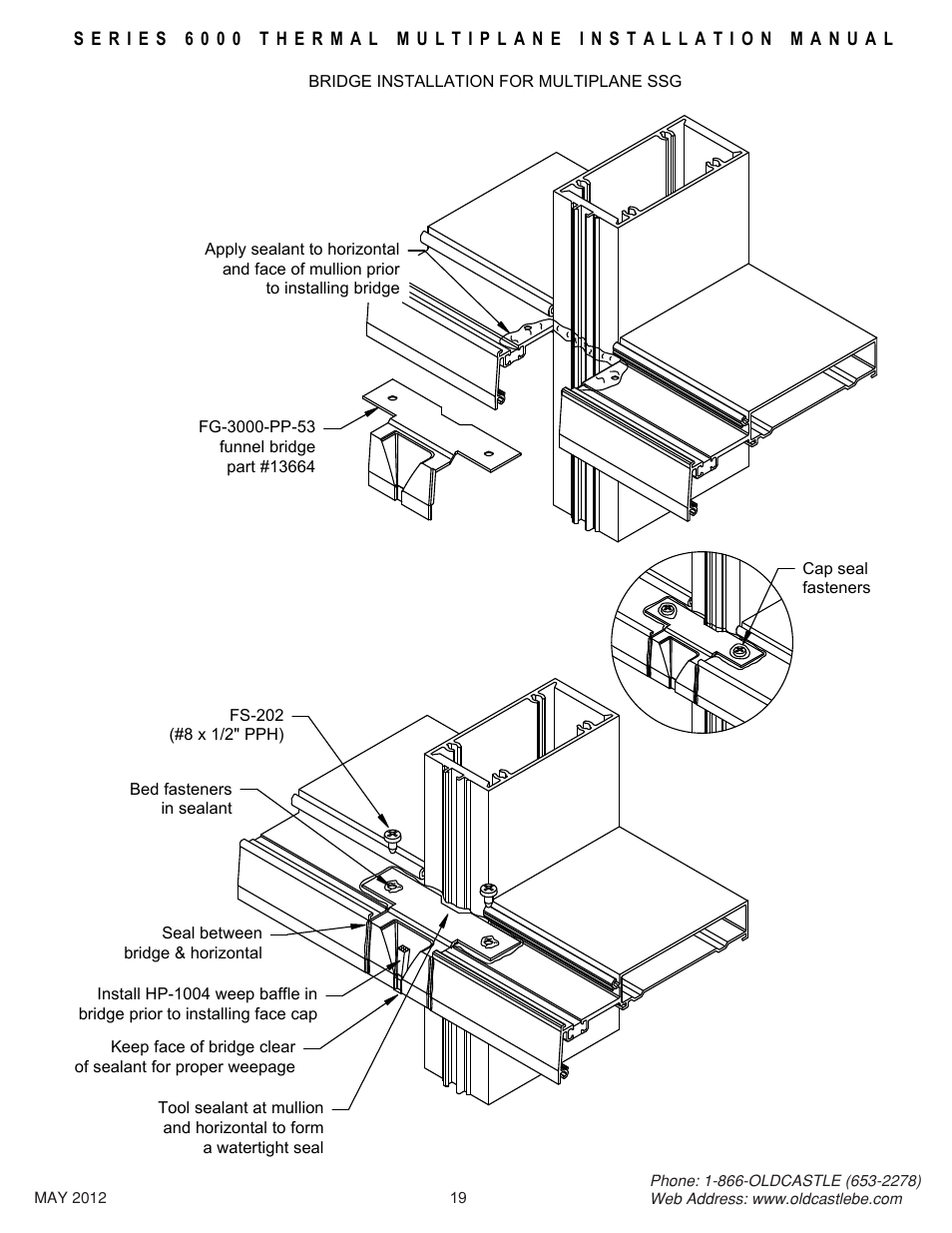 19_bridge_installation_ssg | Oldcastle BuildingEnvelope 6000 Series Thermal MultiPlane User Manual | Page 20 / 34