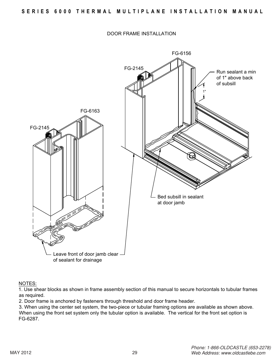 29_door_frame | Oldcastle BuildingEnvelope 6000 Series Thermal MultiPlane User Manual | Page 30 / 34