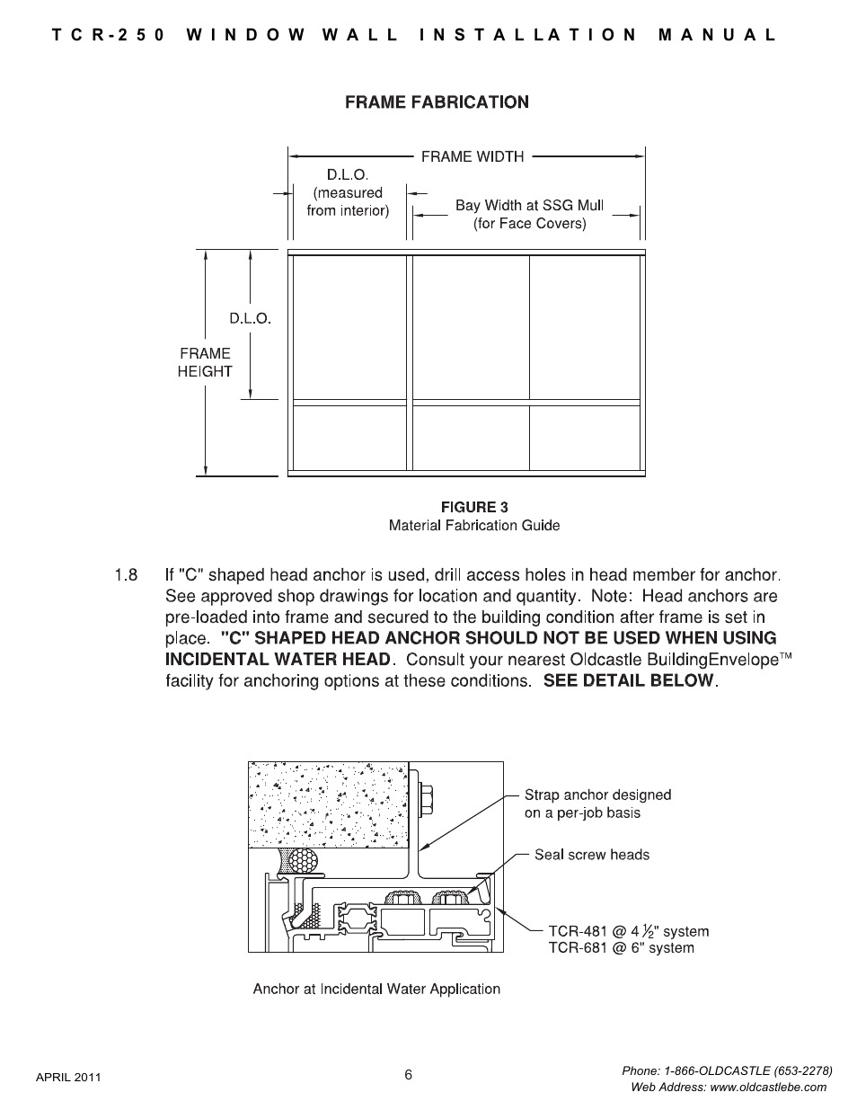 06 frame fabrication | Oldcastle BuildingEnvelope TCR-250 User Manual | Page 8 / 27