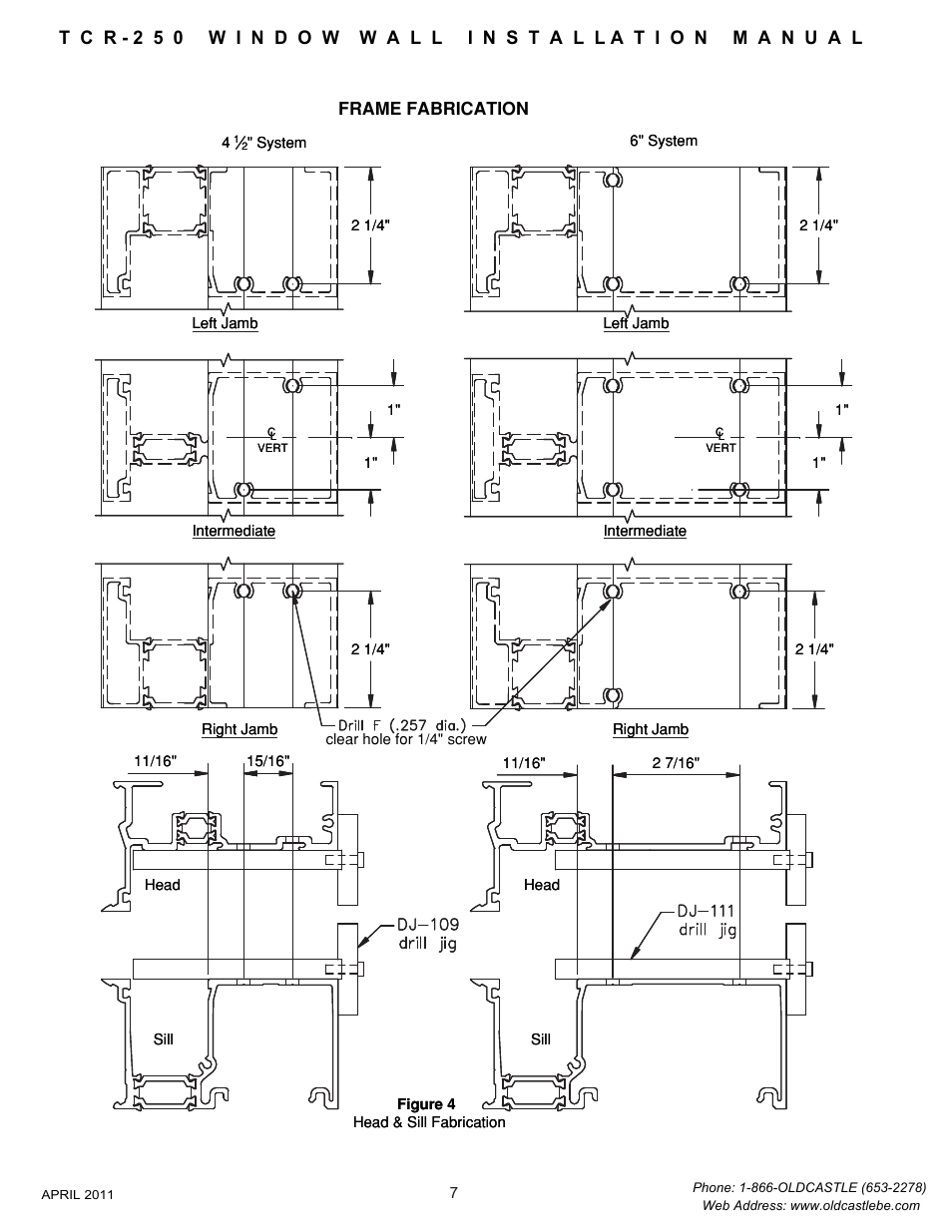 07 frame fabrication | Oldcastle BuildingEnvelope TCR-250 User Manual | Page 9 / 27