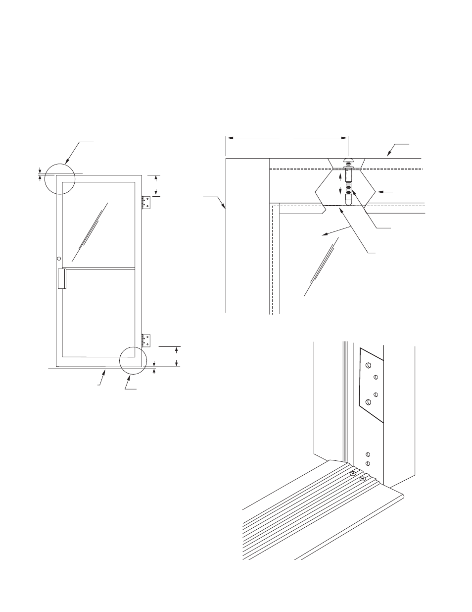 Install-offset door on butts, Installation of offset hung door on butt hinges, Figure 1 figure 2 | Oldcastle BuildingEnvelope Thermal Clad Door and Frame User Manual | Page 18 / 31