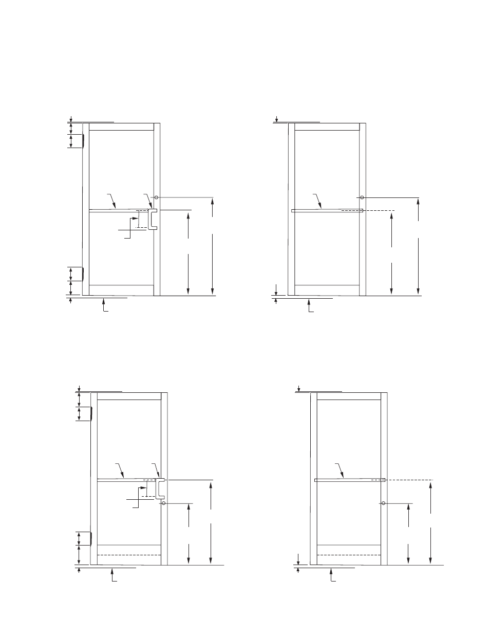 Hardware locations, Standard hardware locations | Oldcastle BuildingEnvelope Thermal Clad Door and Frame User Manual | Page 5 / 31