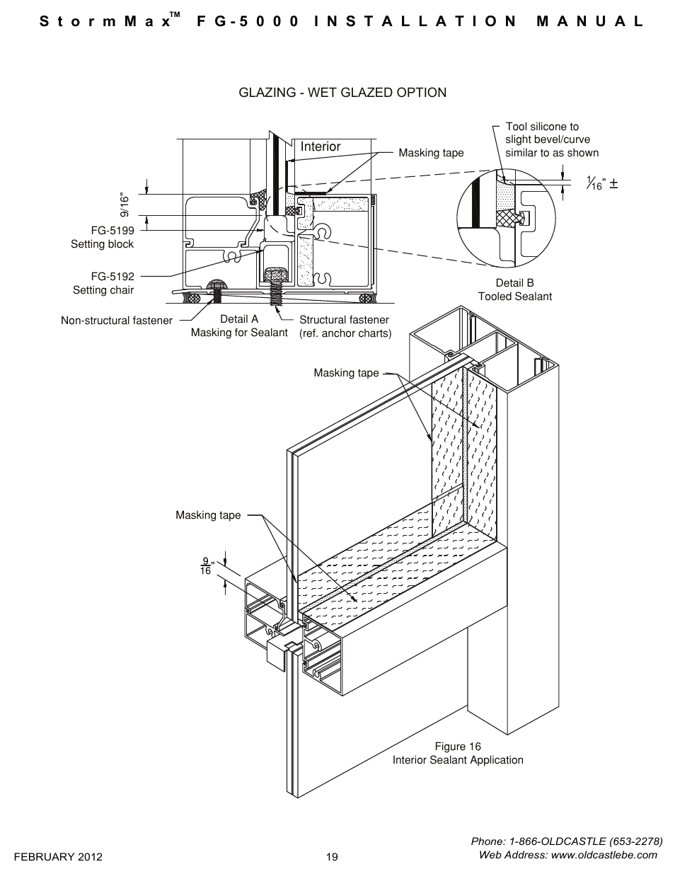 Wet-interior-sealant-application | Oldcastle BuildingEnvelope FG-5000 StormMax User Manual | Page 20 / 33