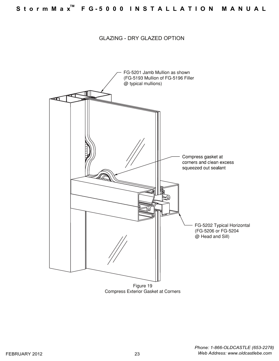 Dry-settingglass-gasketseal | Oldcastle BuildingEnvelope FG-5000 StormMax User Manual | Page 24 / 33