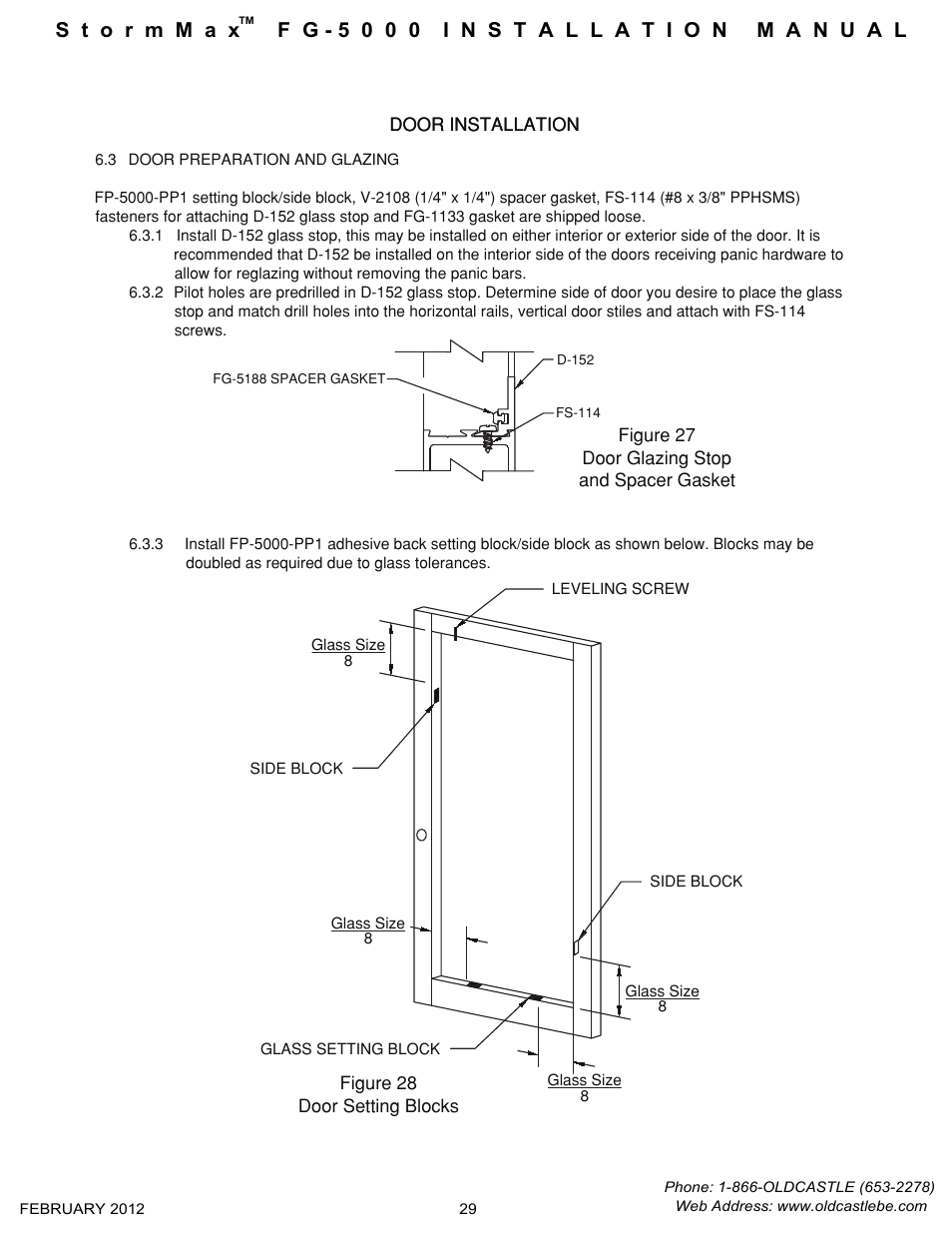 Doorframe-installation | Oldcastle BuildingEnvelope FG-5000 StormMax User Manual | Page 30 / 33