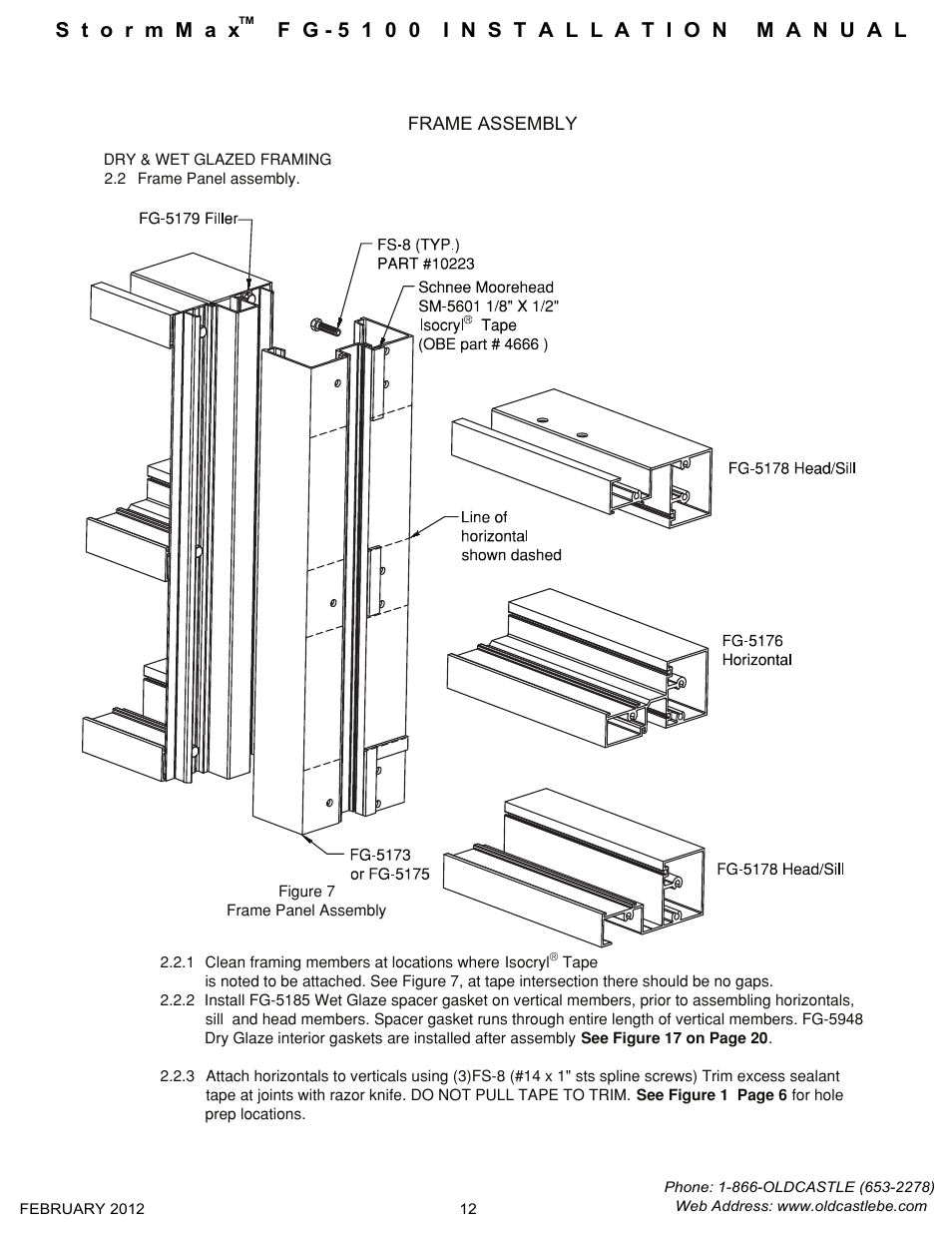 Frame-assembly | Oldcastle BuildingEnvelope FG-5100 StormMax User Manual | Page 13 / 33