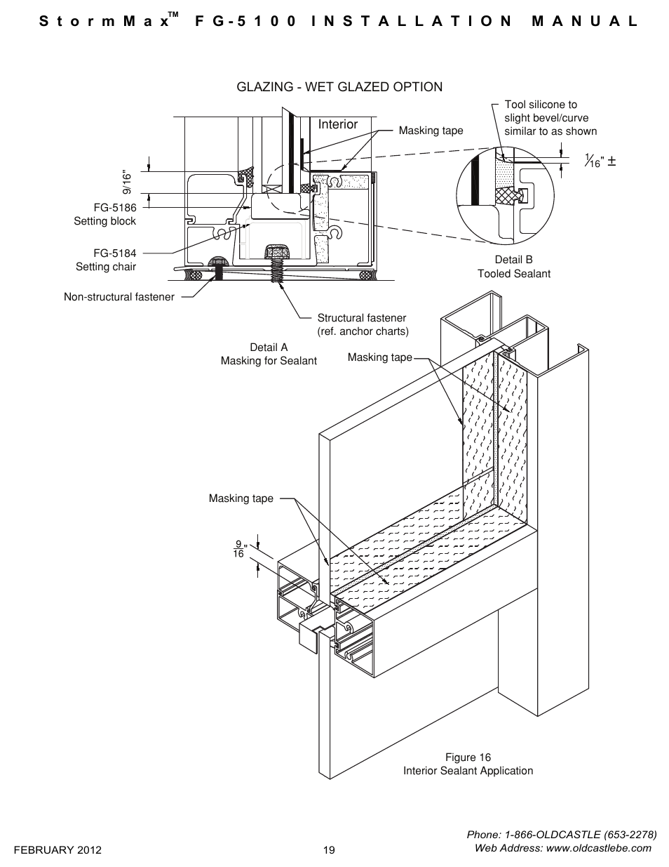 Wet-interior-sealant-application | Oldcastle BuildingEnvelope FG-5100 StormMax User Manual | Page 20 / 33