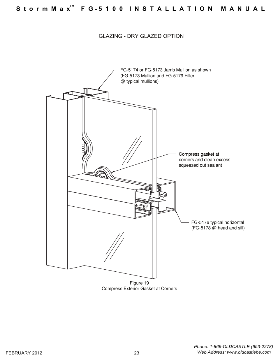 Dry-settingglass-gasketseal | Oldcastle BuildingEnvelope FG-5100 StormMax User Manual | Page 24 / 33