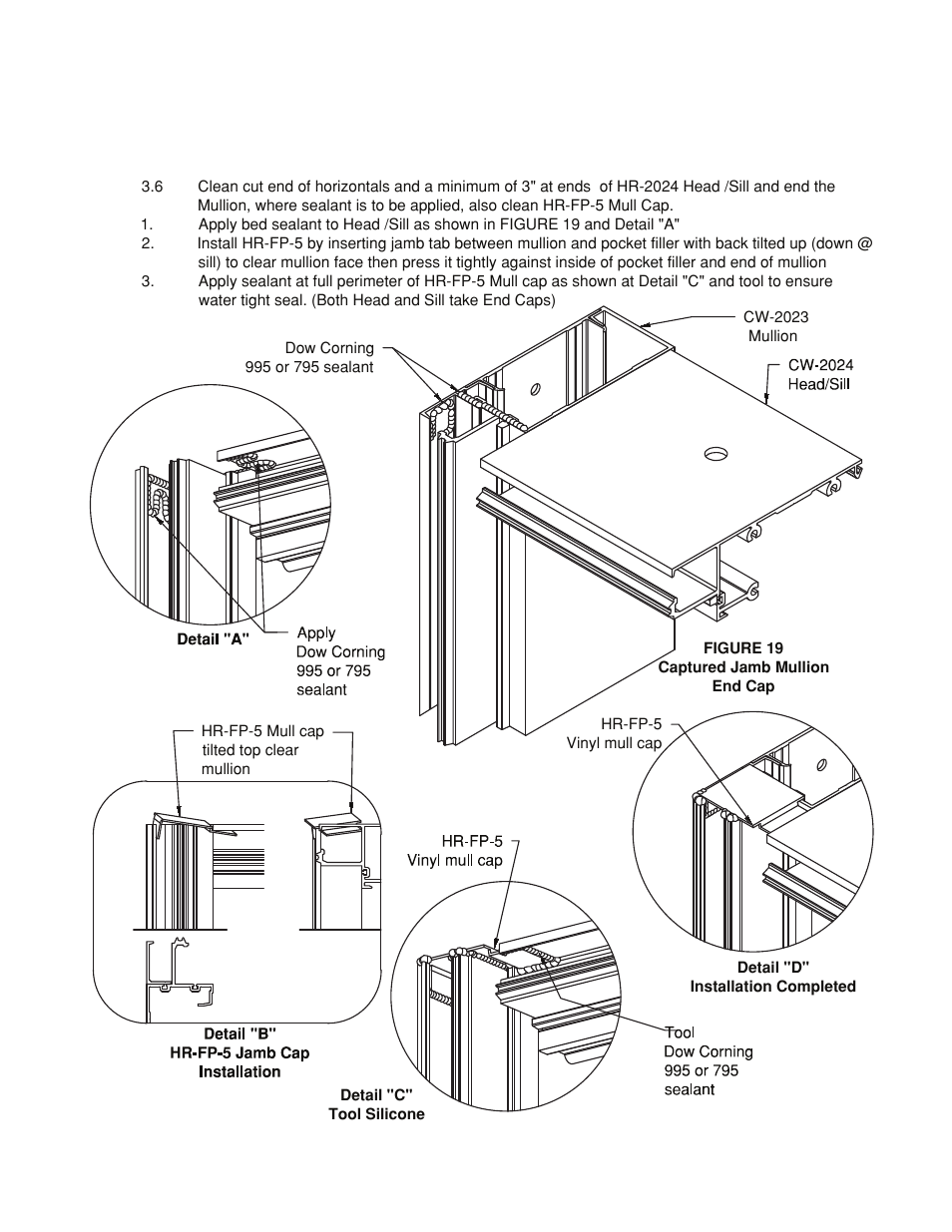 End cap installation-jamb | Oldcastle BuildingEnvelope HR-251 StormMax User Manual | Page 24 / 92