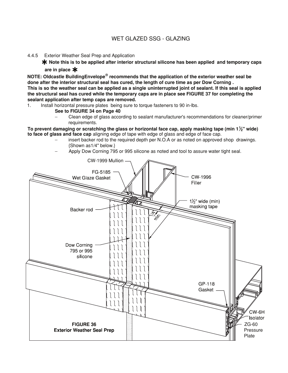 Exterior sealant application-ssg | Oldcastle BuildingEnvelope HR-251 StormMax User Manual | Page 44 / 92