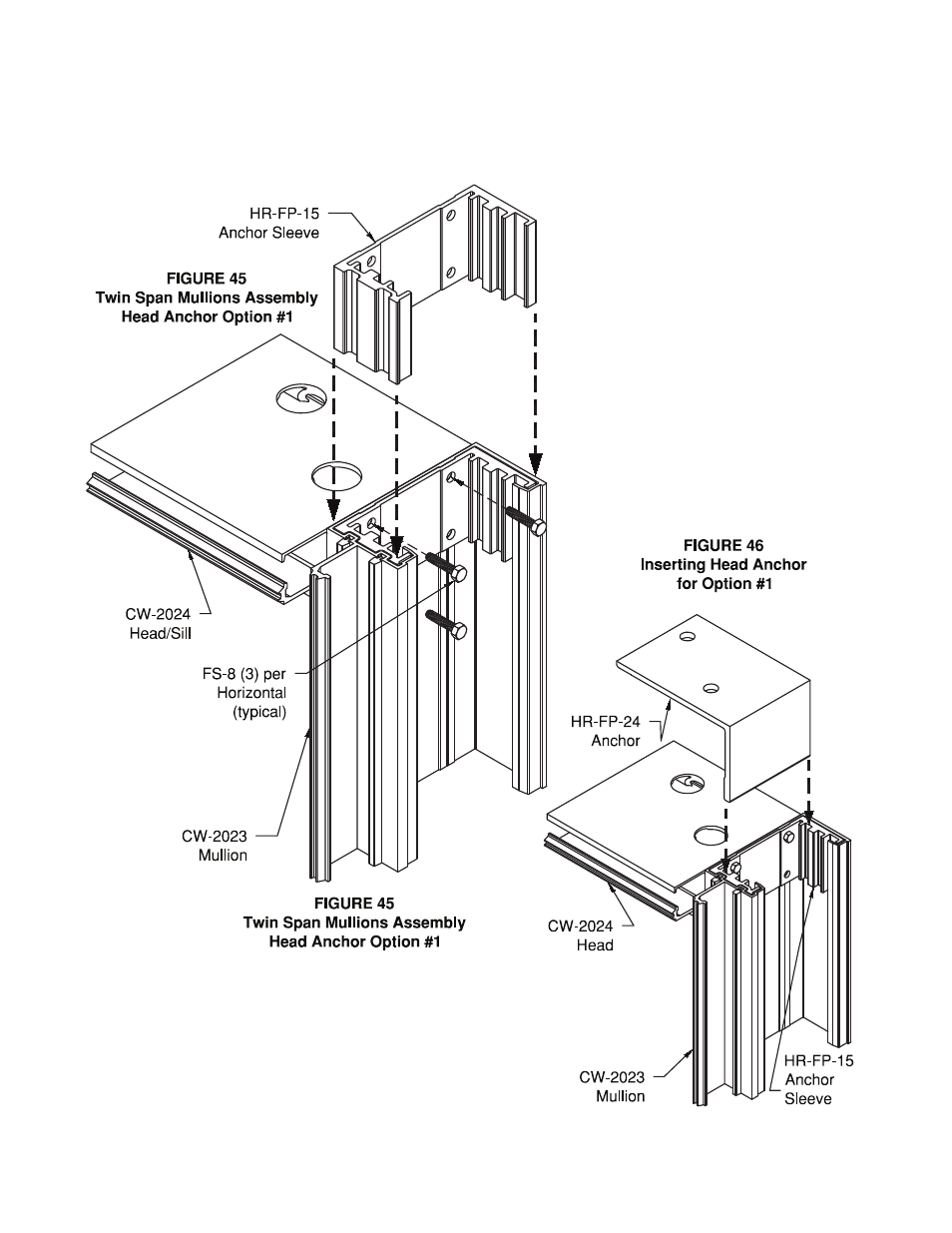 Twin-span-anchor-mull-assy | Oldcastle BuildingEnvelope HR-251 StormMax User Manual | Page 54 / 92