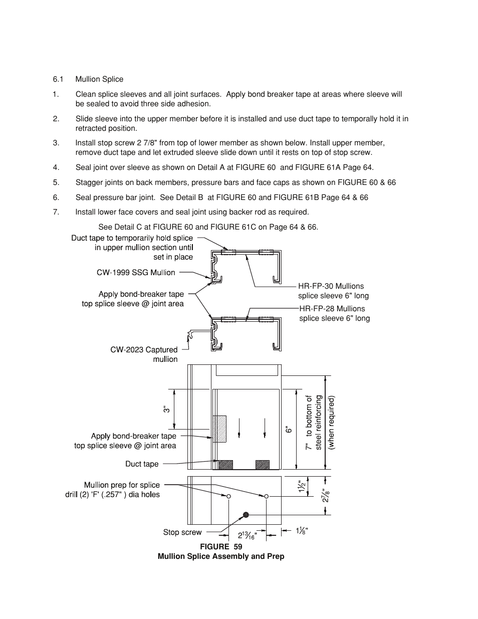 Mullion-splice-capt-ssg | Oldcastle BuildingEnvelope HR-251 StormMax User Manual | Page 64 / 92