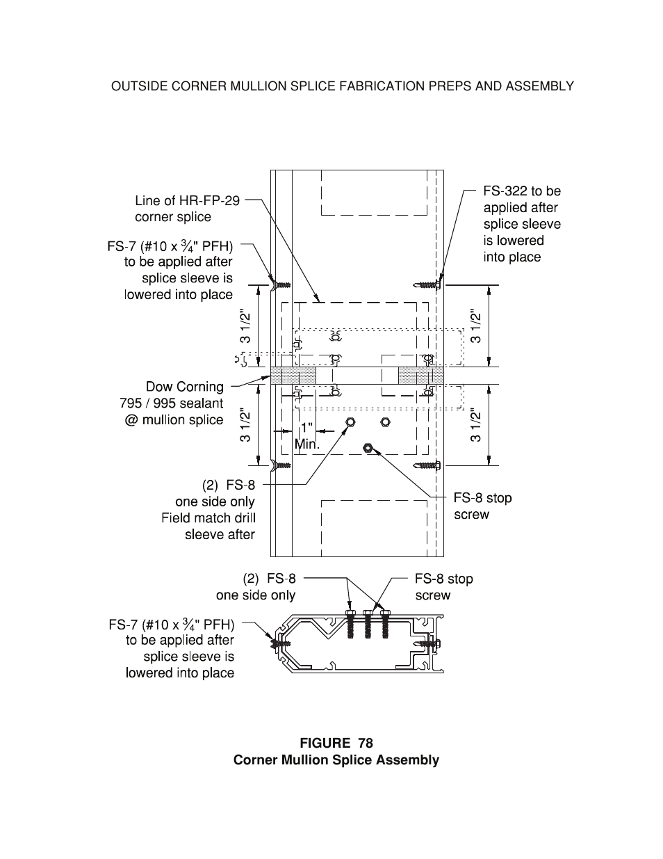 Corner-splice mullion-assy | Oldcastle BuildingEnvelope HR-251 StormMax User Manual | Page 82 / 92