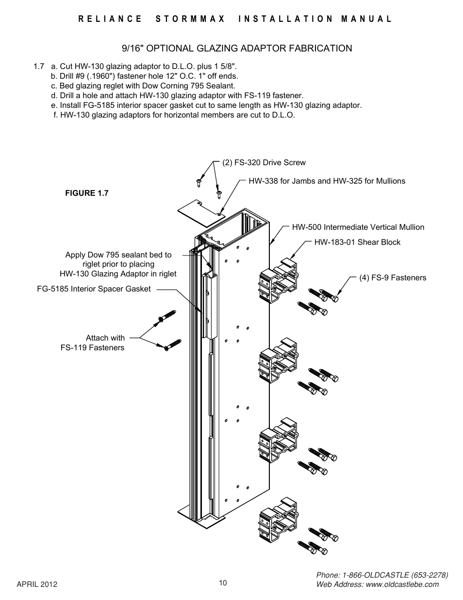 Glazing-adapt-fabrication | Oldcastle BuildingEnvelope Reliance StormMax User Manual | Page 13 / 44