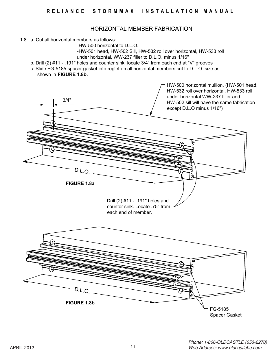 Horizontal-fabrication | Oldcastle BuildingEnvelope Reliance StormMax User Manual | Page 14 / 44