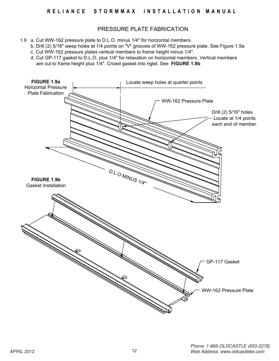 Pressure-plt-fabrication | Oldcastle BuildingEnvelope Reliance StormMax User Manual | Page 15 / 44