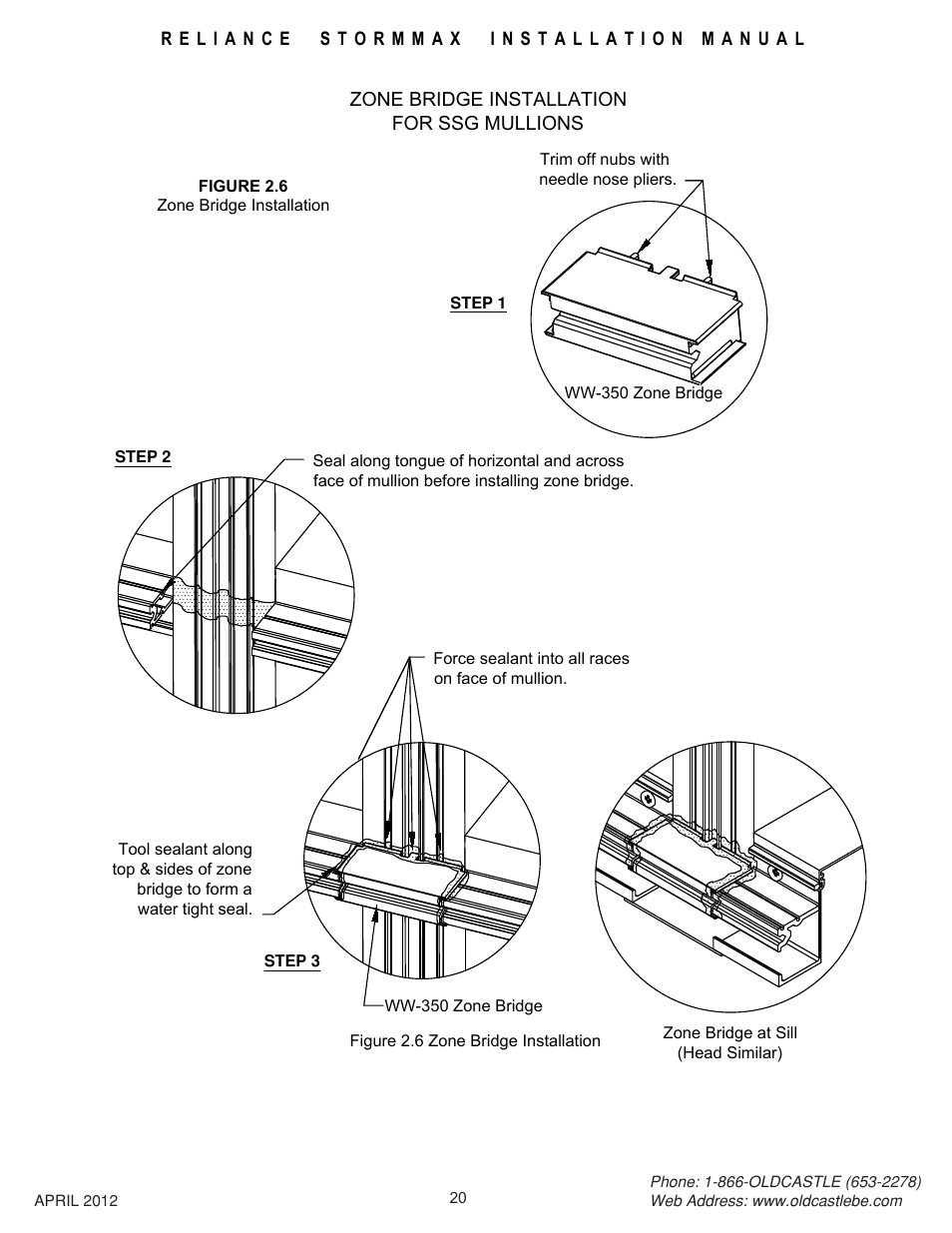 Zone-bridge-install-ssg | Oldcastle BuildingEnvelope Reliance StormMax User Manual | Page 23 / 44