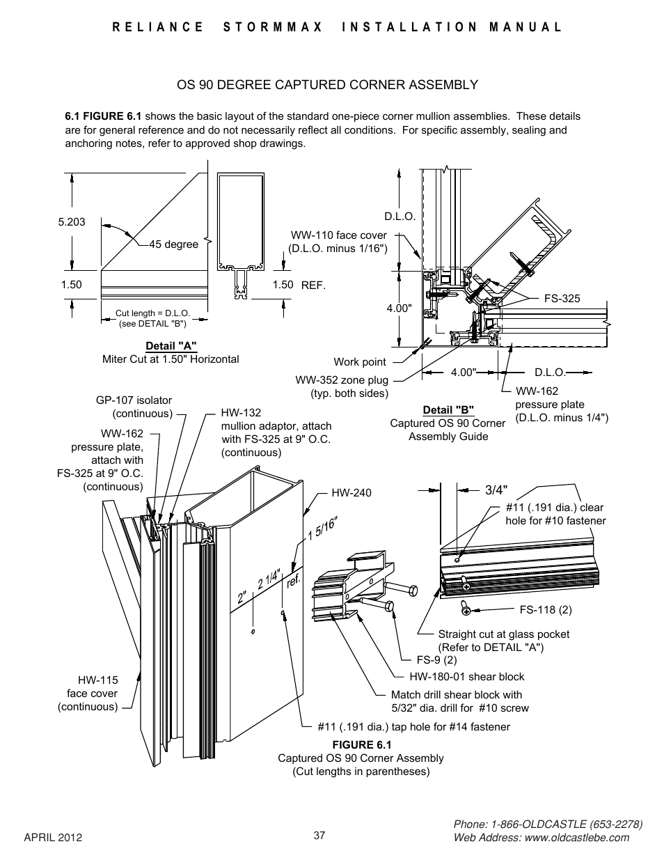 90-osc-assembly | Oldcastle BuildingEnvelope Reliance StormMax User Manual | Page 40 / 44