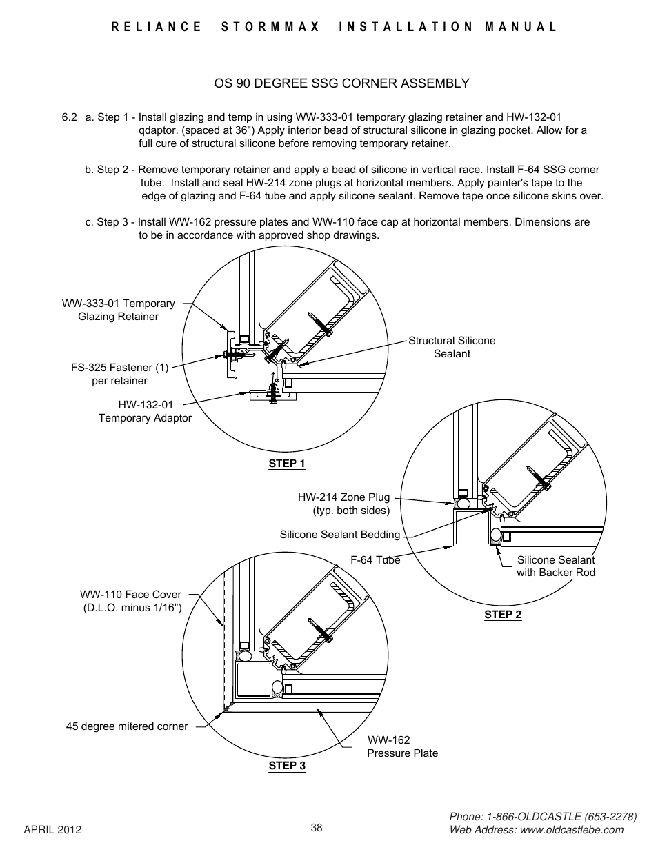 90-osc-assembly-ssg | Oldcastle BuildingEnvelope Reliance StormMax User Manual | Page 41 / 44