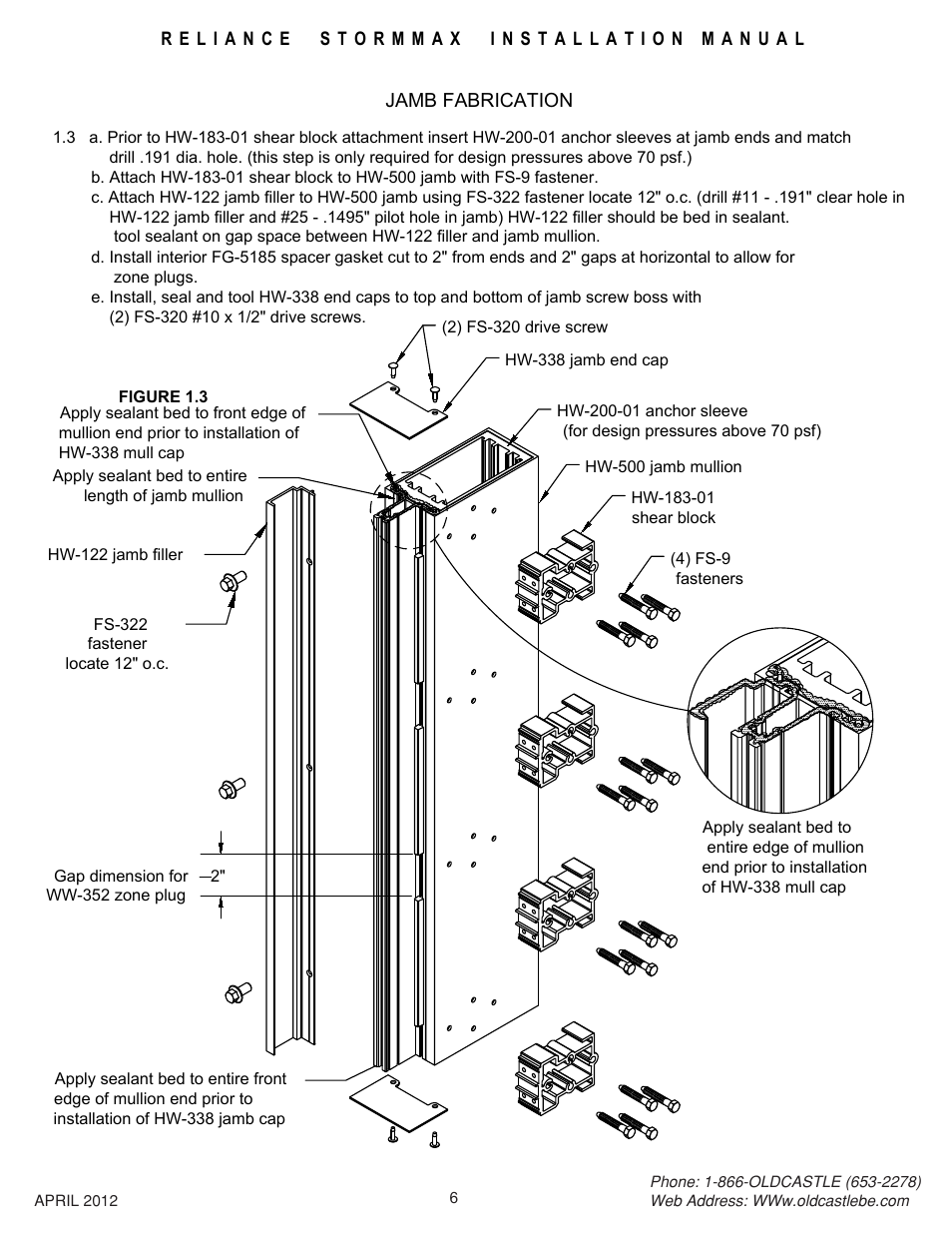 Jamb-fabrication | Oldcastle BuildingEnvelope Reliance StormMax User Manual | Page 9 / 44