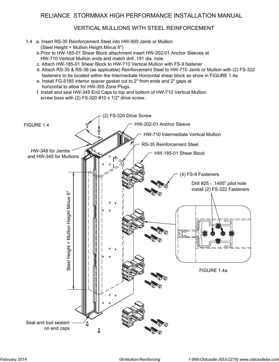 Mullion-reniforcing | Oldcastle BuildingEnvelope Reliance StormMax High Performance User Manual | Page 10 / 30