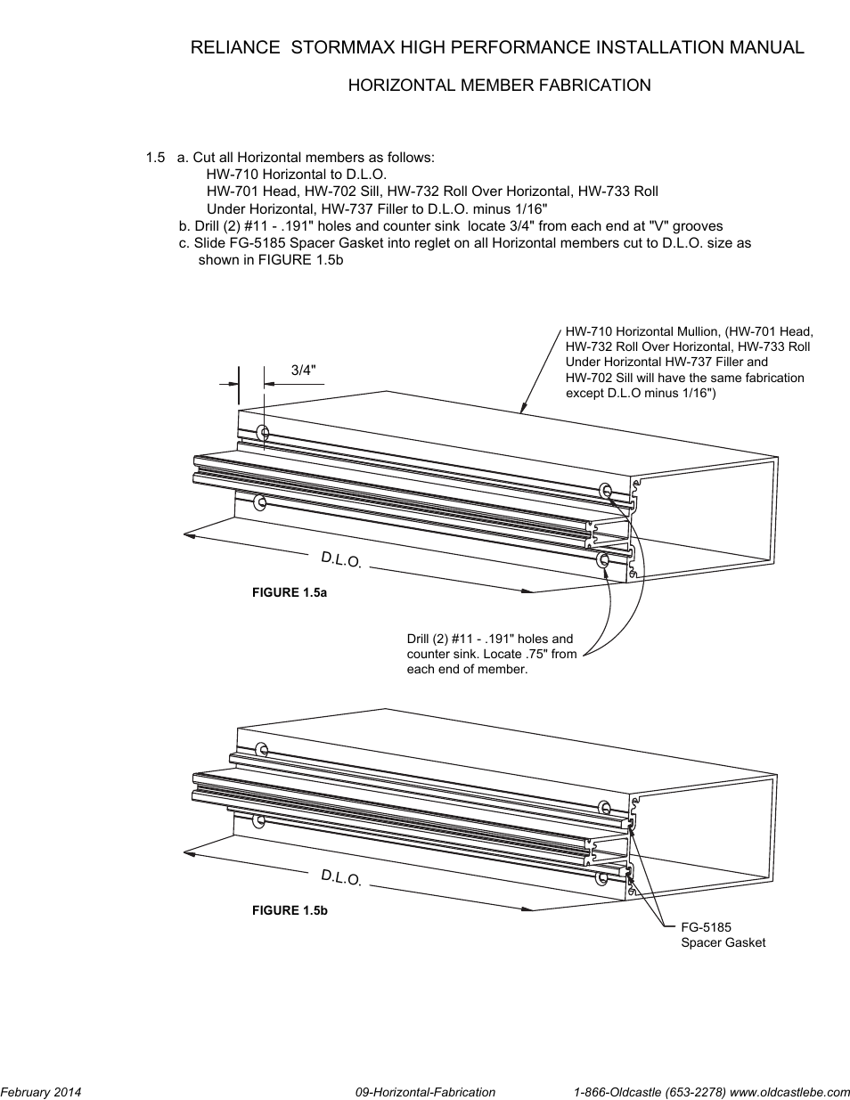 Horizontal-fabrication | Oldcastle BuildingEnvelope Reliance StormMax High Performance User Manual | Page 11 / 30