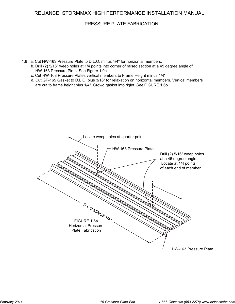 Pressure-plate-fab | Oldcastle BuildingEnvelope Reliance StormMax High Performance User Manual | Page 12 / 30