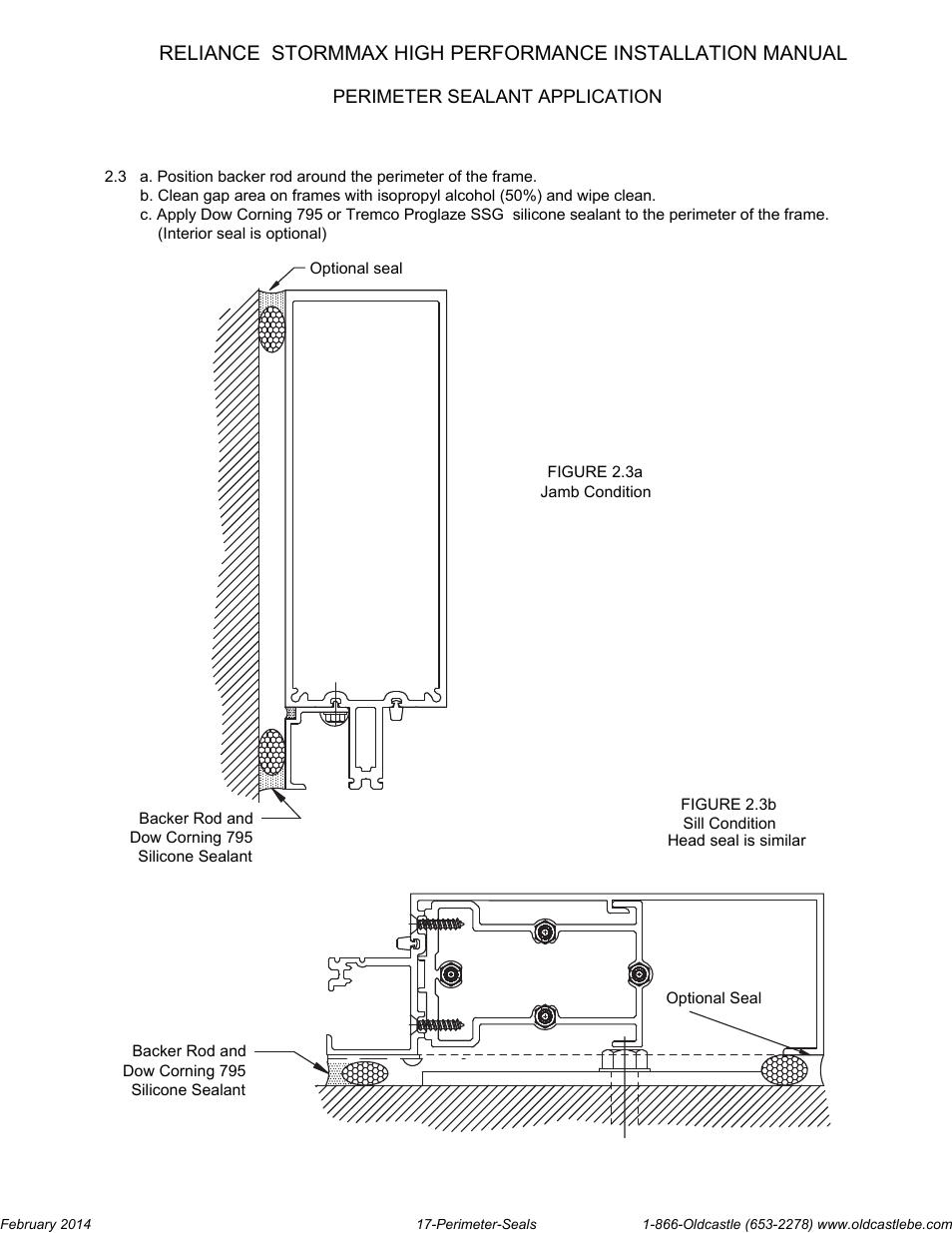 Perimeter-seals | Oldcastle BuildingEnvelope Reliance StormMax High Performance User Manual | Page 19 / 30