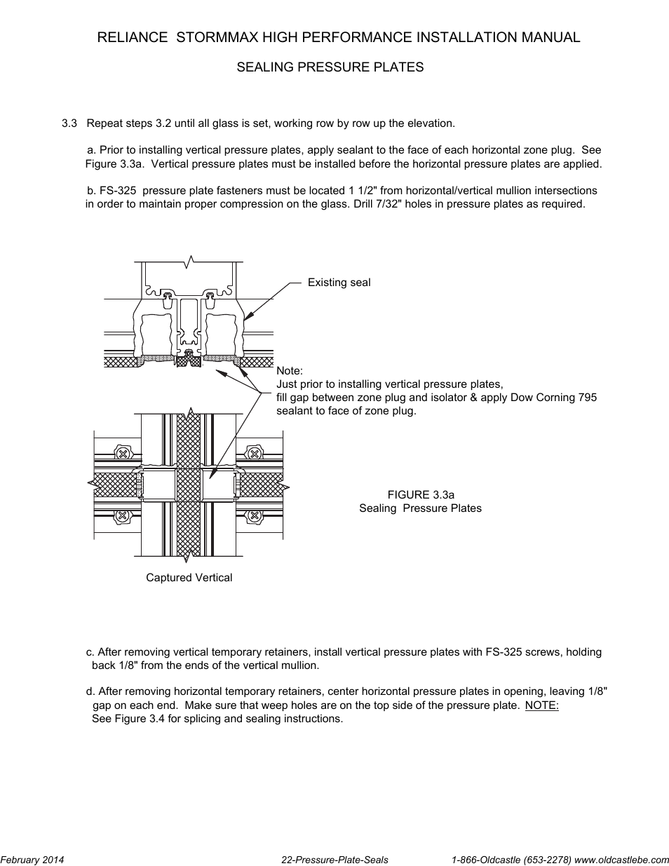 Pressure-plate-seals | Oldcastle BuildingEnvelope Reliance StormMax High Performance User Manual | Page 24 / 30