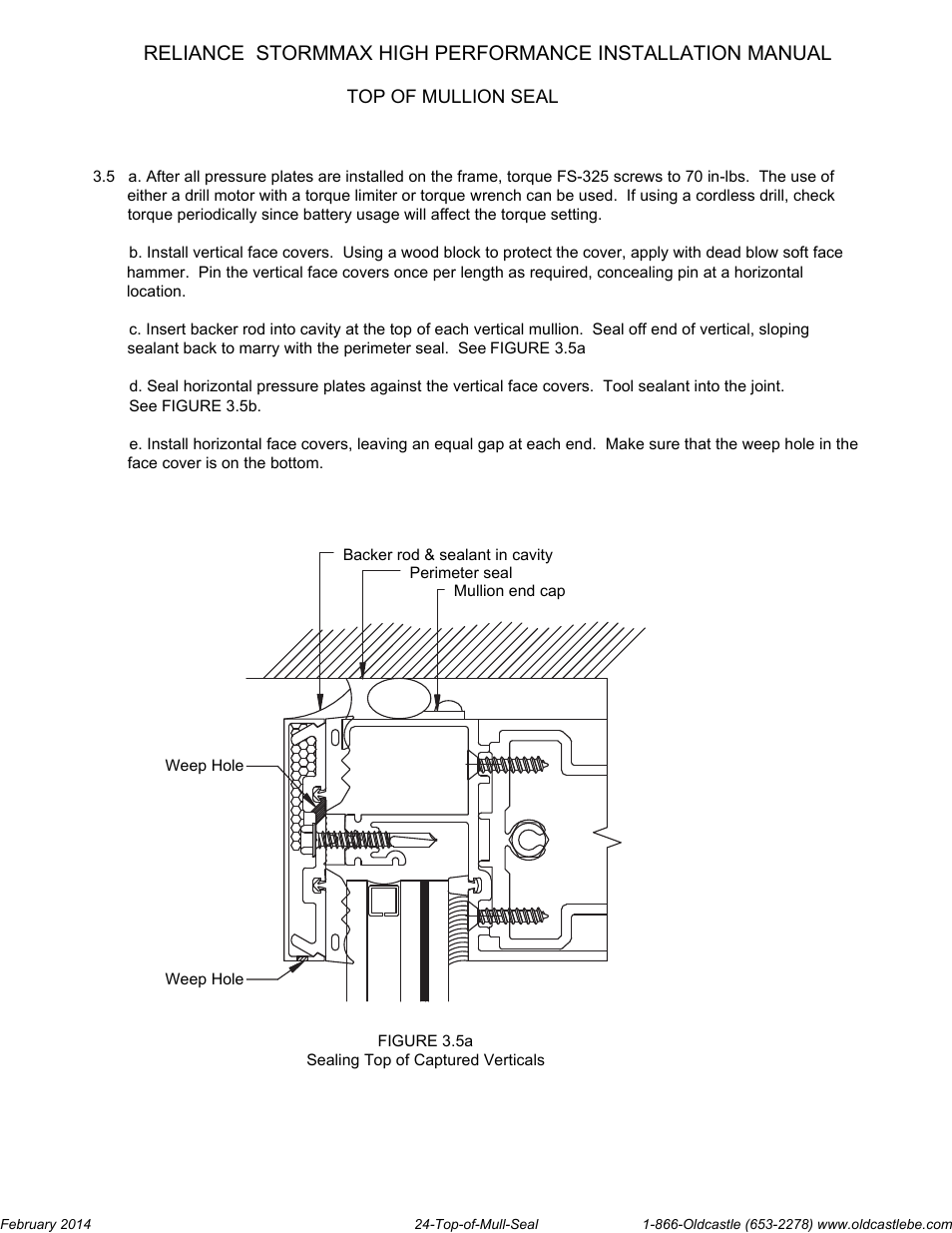 Top-of-mull-seal | Oldcastle BuildingEnvelope Reliance StormMax High Performance User Manual | Page 26 / 30