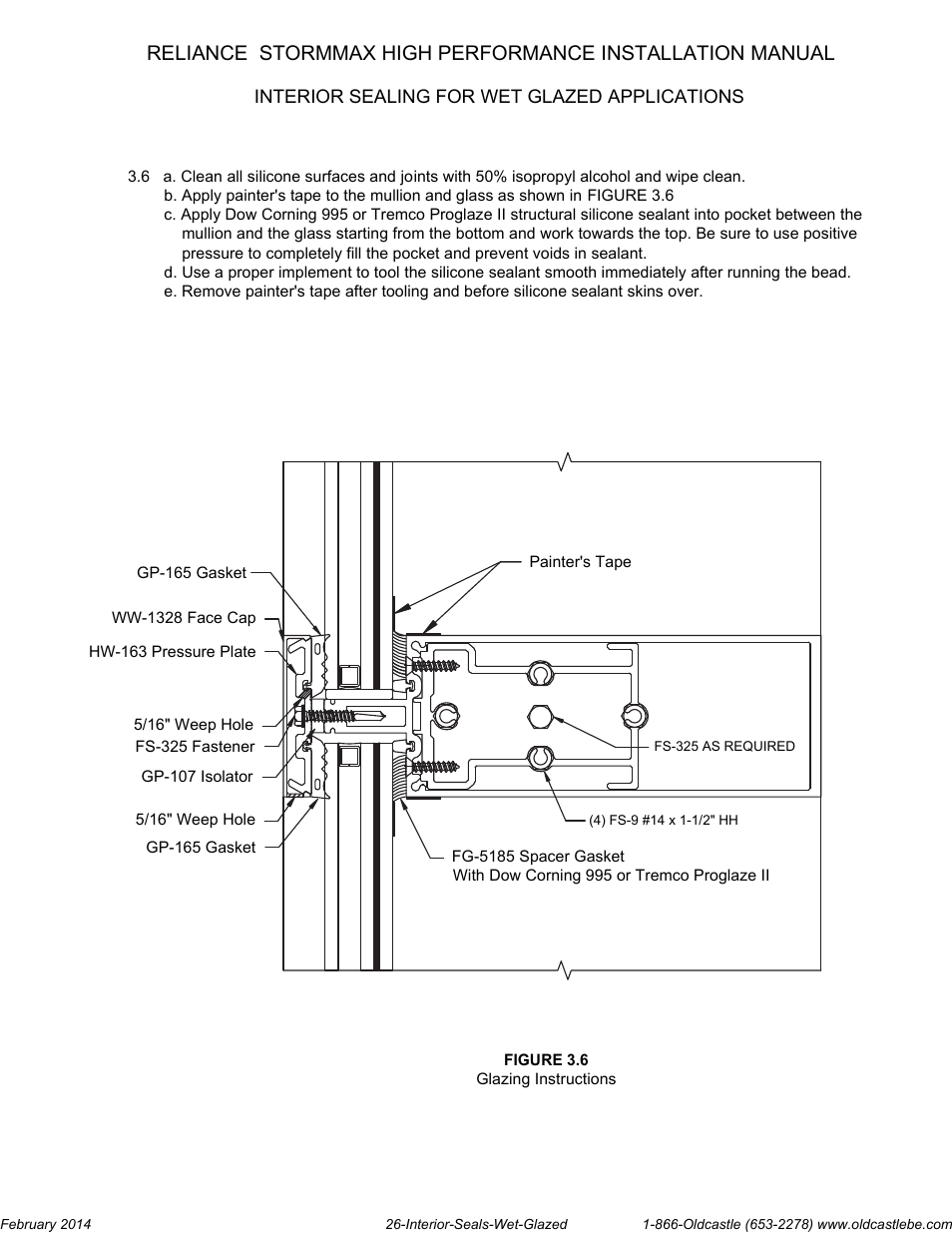 Interior-seals-wet-glazed | Oldcastle BuildingEnvelope Reliance StormMax High Performance User Manual | Page 28 / 30