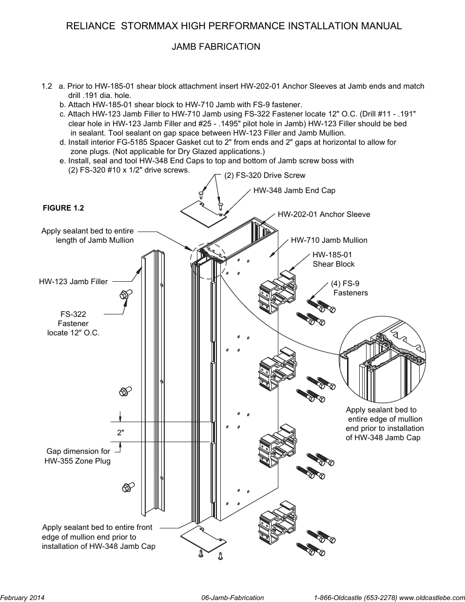 Jamb-fabrication | Oldcastle BuildingEnvelope Reliance StormMax High Performance User Manual | Page 8 / 30