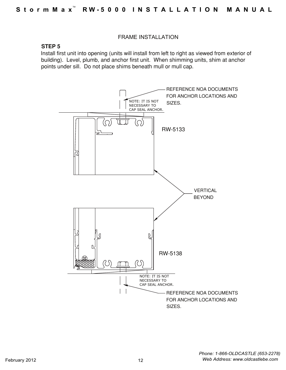 Anchor-installation | Oldcastle BuildingEnvelope RW-5000 StormMax User Manual | Page 14 / 20