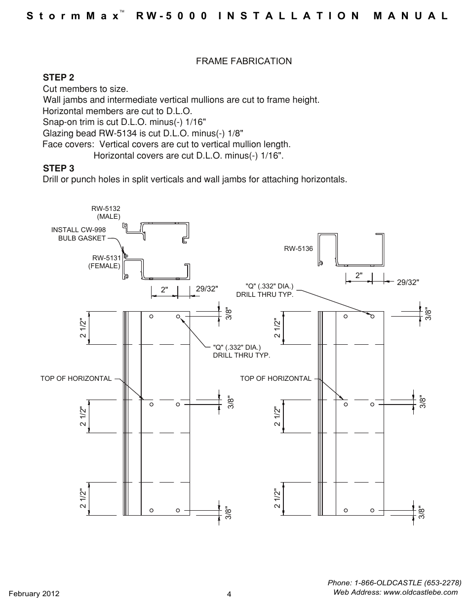 Vertical-fabrication | Oldcastle BuildingEnvelope RW-5000 StormMax User Manual | Page 6 / 20