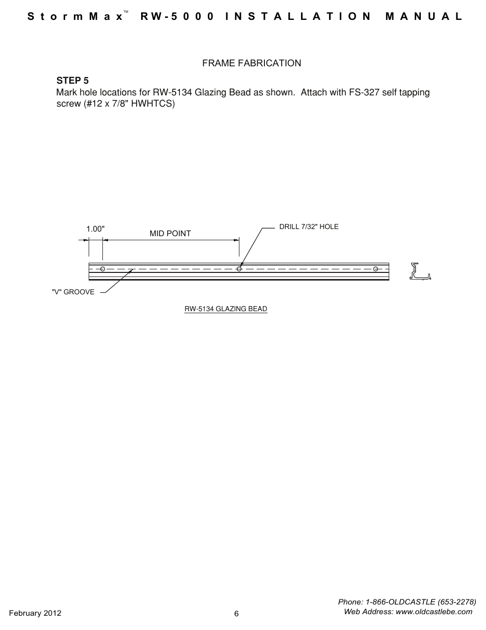 Glazing bead-fabrication | Oldcastle BuildingEnvelope RW-5000 StormMax User Manual | Page 8 / 20