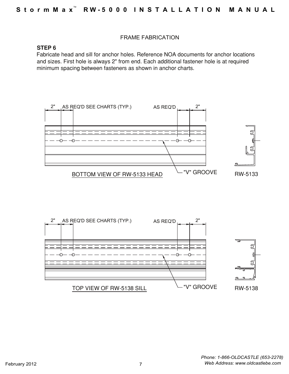 Head-sill-fabrication | Oldcastle BuildingEnvelope RW-5000 StormMax User Manual | Page 9 / 20