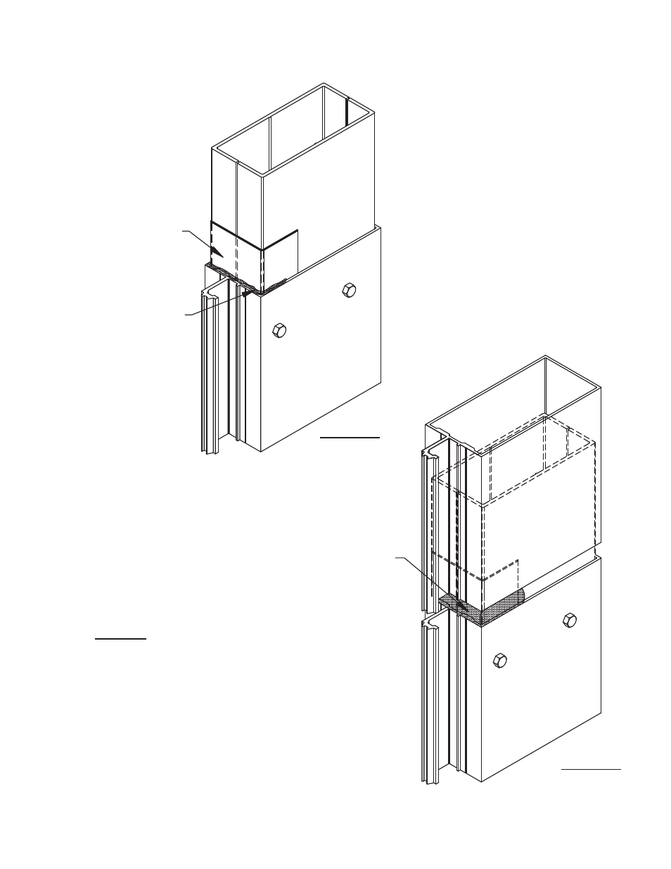 Live load splice install, Live load splice installation, Detail 1 detail 2 | Oldcastle BuildingEnvelope CW-250 User Manual | Page 28 / 69
