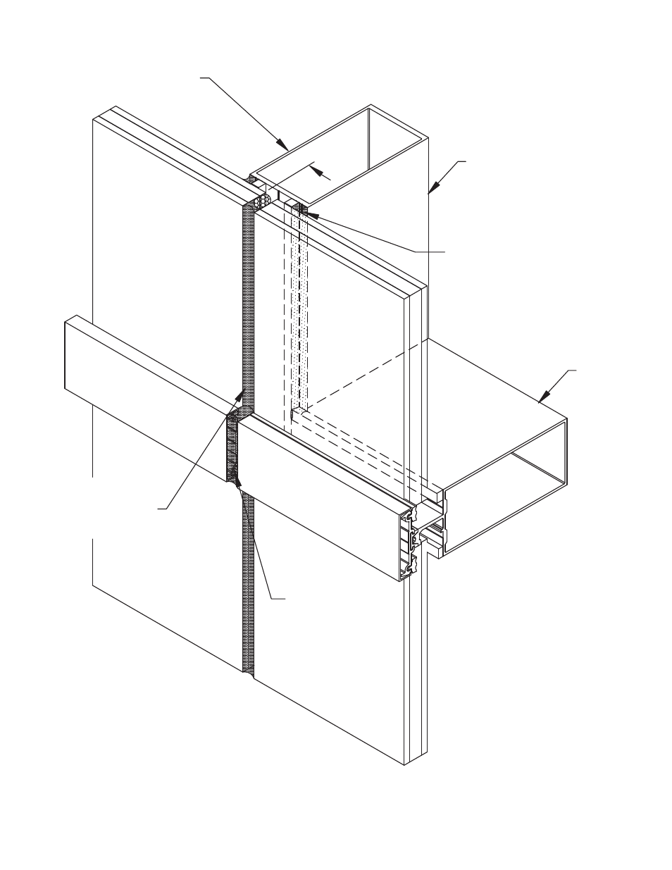 Ssg-mull-1in-glazing-detail, Ssg glazing detail at 1” glass | Oldcastle BuildingEnvelope CW-250 User Manual | Page 52 / 69