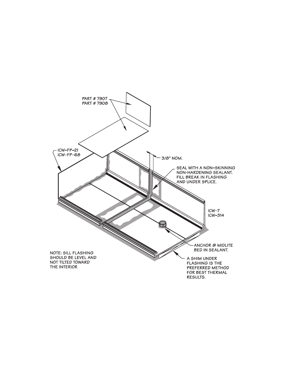 P13-flashing splice, Flashing splice detail | Oldcastle BuildingEnvelope ICW-250 User Manual | Page 13 / 55