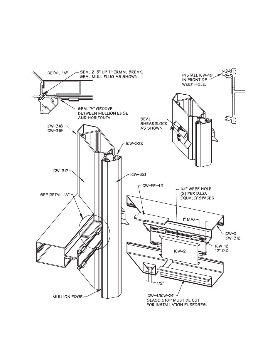 P23-intermediate horizontal, Inside corner intermediate horizontal | Oldcastle BuildingEnvelope ICW-250 User Manual | Page 23 / 55