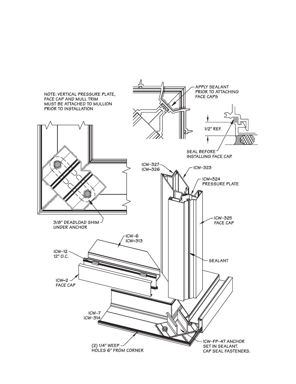 P33-mullion & sill with flashing | Oldcastle BuildingEnvelope ICW-250 User Manual | Page 33 / 55