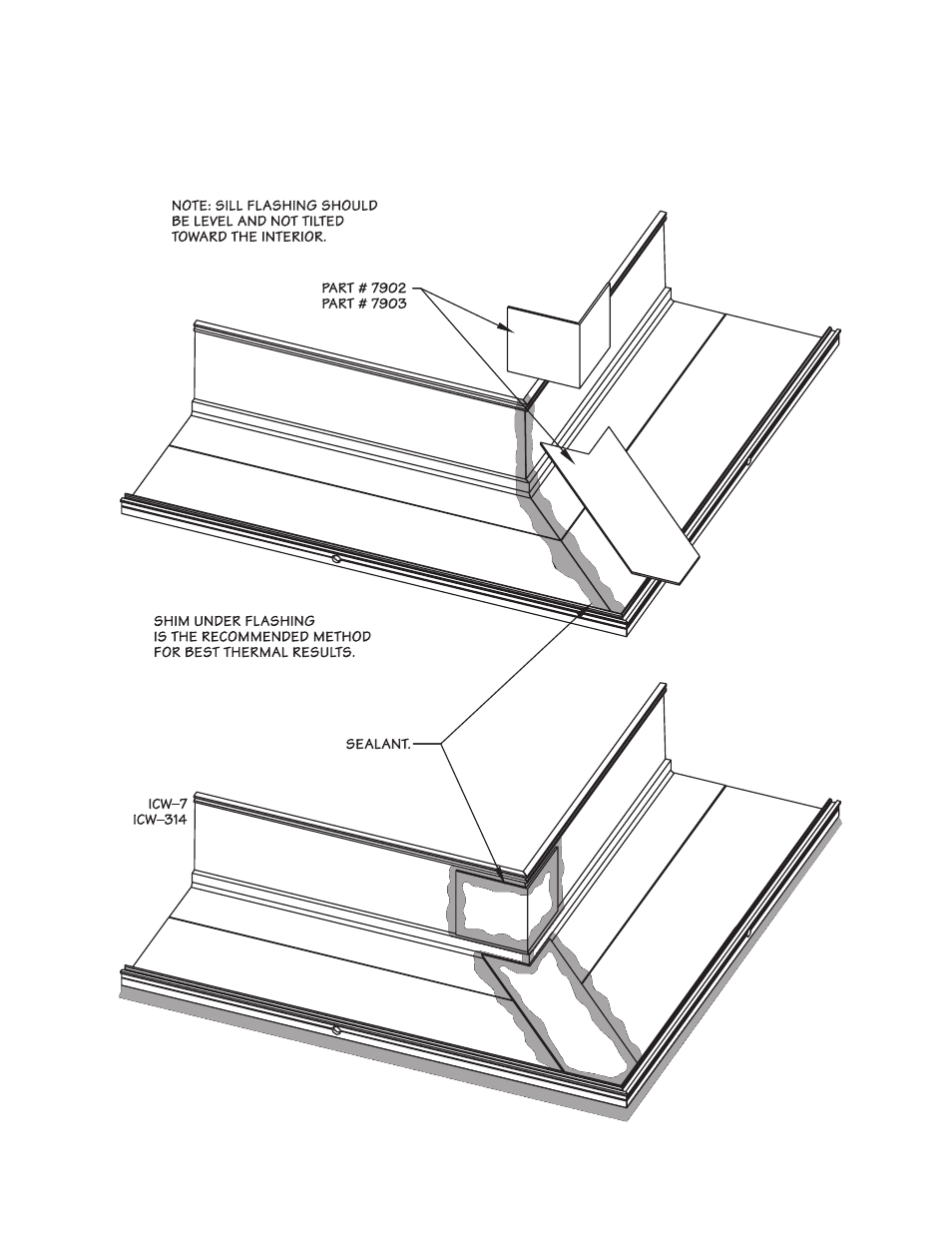 P34-flashing splice, Outside corner flashing splice detail | Oldcastle BuildingEnvelope ICW-250 User Manual | Page 34 / 55